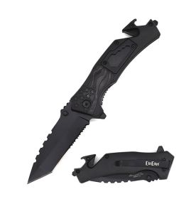 8" Military Tactical Spring Assisted Rescue Multi Tool Pocket Knife