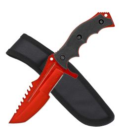 8.5" G10 Handle Hunting Tactical Military Knife Full Tang Fixed Blade Red