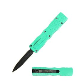 5.25" Rugged Teal Handle Mini OTF Automatic Knife