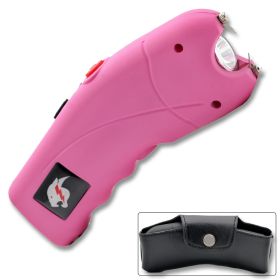 Pink Cyclone 2.5 Million Volt Rechargeable Stun Gun With Alarm