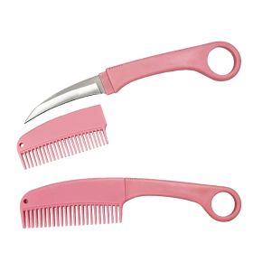 Pink Karambit Hidden Blade Self Defense Brush Comb Knife