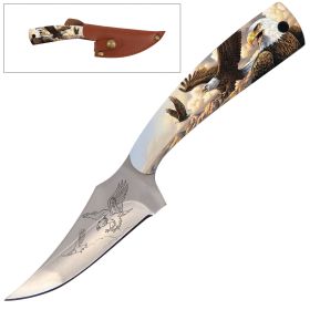 7 Inch Full Tang Fixed Blade Knife Flying Eagle Handle for Hunting, Skinning
