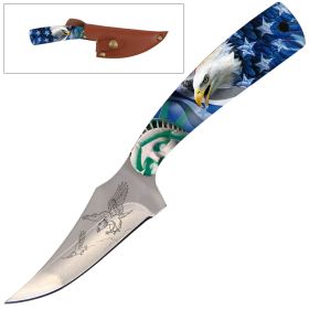 7" Full Tang Fixed Blade Knife American Eagle Handle for Hunting, Skinner Knife