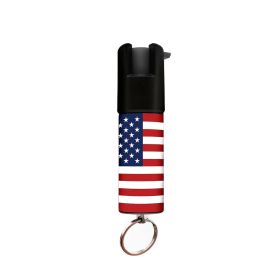 USA Flag Keychain Mini Pepper Spray for Self Defense - Safety Twist Top to Prevent Accident