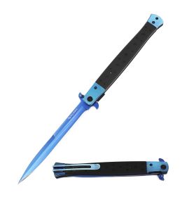 13in Classic Extra Large Blue Spring Assisted Open STILETTO Pocket Knife