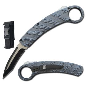 Chained Tactical Auto Karambit Dual Action Out The Front Knife