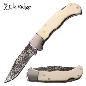 Elk Ridge Pocket Knife 6.5 Inch Manual Folding Knife with Pakkawood Handle