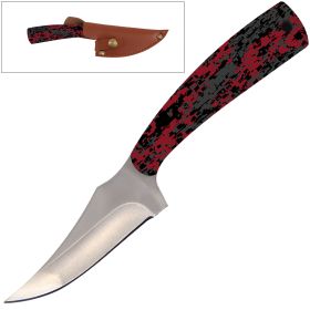 7 Inch Full Tang Fixed Blade Knife Abstract Handle for Hunting, Skinning